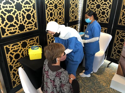 The annual seasonal flu vaccination campaign is under way in the UAE. The Ministry of Health and Prevention is encouraging vulnerable groups to take the vaccine this winter free of charge. Nick Webster / The National