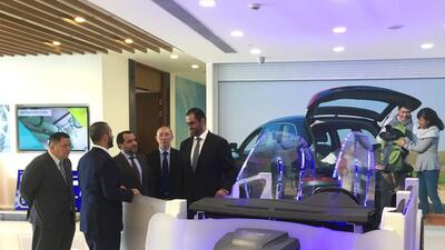 Sultan Al Jaber, the Adnoc chief, toured Borogue’s Asia sales and marketing head office during his visit to Shanghai. Courtesy Adnoc