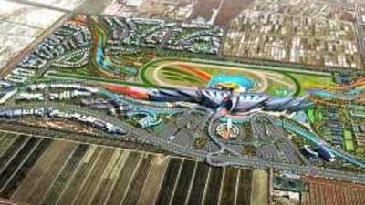 Developers of Meydan, the Dubai-owned horse racing course, are to invest in a similar multi-billion race track development in China. Artist's impression.