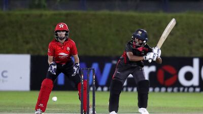 Theertha Satish scored 47 from 34 balls to help UAE set a target of 131 for five from their 20 overs against Hong Kong.