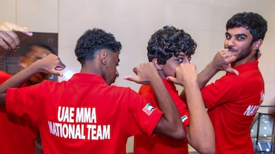 UAE team athletes ahead of the MMA Youth World Championships which begin on Wednesday.