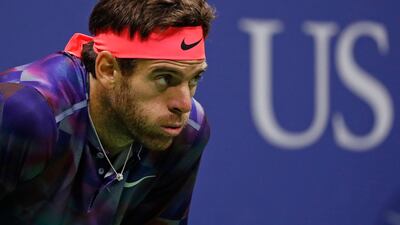 Juan Martin del Potro was frustrated by his four-set loss to Rafael Nadal in the US Open semi-finals. Adam Hunger / AP Photo