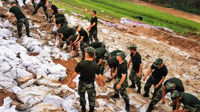 Many workers are involved in the operation.