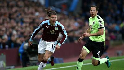 Jeff Hendrick, left, set the tone for Burnley with a stunning opening goal. Jan Kruger / Getty Images