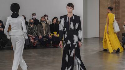 Proenza Schouler's collection was inspired by the Surrealist aesthetic of Swiss artist Meret Oppenheim. AP