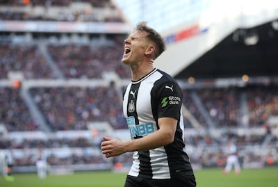 A frustrated Matt Ritchie after missing a chance for Newcastle in their draw with Burnley. Reuters