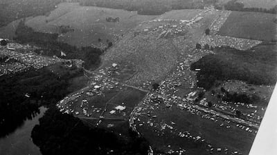 Aerial shot of Woodstock Music Festival. Paul Gerry / The Museum at Bethel Woods via Reuters