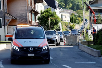 A convoy leaves the Swiss resort of Buergenstock, after US and Iran concluded high-level talks on June 22, 2026. Reuters