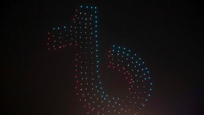 Two drone shows are held each night to celebrate Dubai Shopping Festival. Antonie Robertson / The National