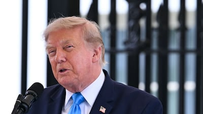 US President Donald Trump during an event at the White House in Washington. AFP