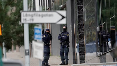 Police said a shooting was reported at the Swedish offices of Israeli defence company Elbit Systems in Gothenburg. EPA