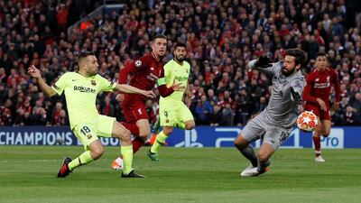 Jordi Alba: 5/10: The Spanish speedster looked a threat going forward but always looked suspect at the back. It was the left-back's poor backwards header that allowed Sadio Mane to intercept and that would eventually lead to Origi opening the scoring. Reuters