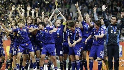 Japan players used images of the devastation caused by March's earthquake and tsunami in their homeland to motivate them.