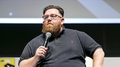 Nick Frost at the Middle East Film and Comic Con press conference. Reem Mohammed / The National