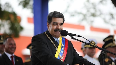 President of Venezuela Nicolas Maduro during the commemorative events of the Angostura Discourse Bicentennial, in Ciudad Bolivar, Venezuela. EPA/MIRAFLORES PRESS OFFICE