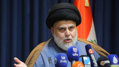 The final results announced by Iraq’s electoral commission on Tuesday confirmed Moqtadr Al Sadr's party as the biggest winner in last month's vote. Photo: AP