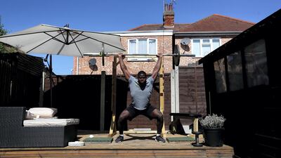 Turgott working out at his home. Reuters