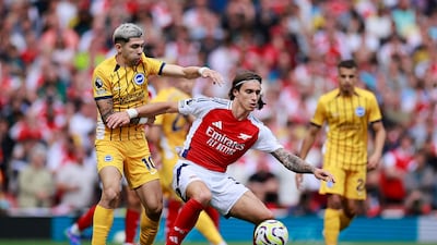 SUBS: (On for Trossard, 59’) Summer arrival from Bologna brought on in left-wingback role for home debut as Arsenal reshuffled pack following red card and Brighton equaliser. AFP