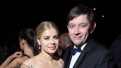 Vasily Klyukin and his guest attends the Amfar Gala Milano 2019 at Palazzo Mezzanotte on September 21, 2019 in Milan, Italy. Getty Images