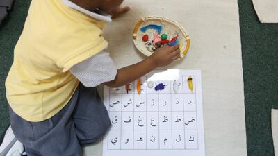 A reader says Arabic language skills need to start with the parents. Fatima Al Marzooqi / The National