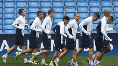 Manchester City’s Pablo Zabaleta, centre, has warned teammates not to take West Ham lightly. Darren Staples / Reuters
