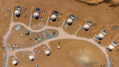 An overhead view of the retreat. Courtesy Wam