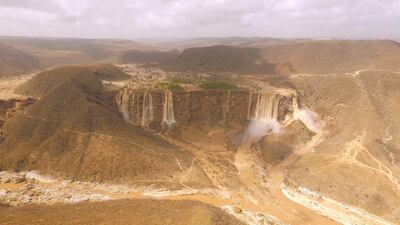 Wadi Darbat in Oman, in the immediate aftermath of the cyclone. Courtesy Anantara Salalah.