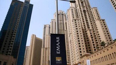 DUBAI-SEPTEMBER 9,2008 - EMAAR signage in Dubai Marina. ( Paulo Vecina/The National ) *** Local Caption *** PV Emaar6.JPGPV Emaar6.JPG