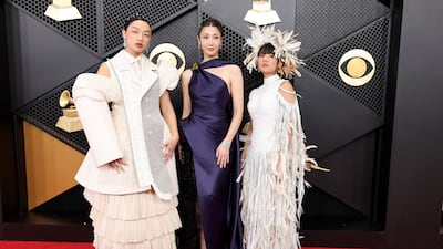 From left: Audrey Nuna, Ejae and Rei Ami of Kpop Demon Hunters. AFP