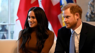 Prince Harry and his wife Meghan visit Canada House in London in January. Reuters