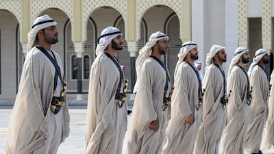 The Armed Forces Honour Guards at a reception for the heads of state