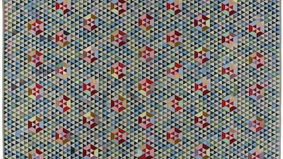 Triangles, Bertjan Pot, Diamond Applegreen from Golran: The Persian rug company Golran dates back to 1898 and is currently based in Milan, Italy. Specialising in handwoven carpets, Golran was founded by Hajizadeh Golran, and is currently under the stewardship of Elihau, Elia and Nathan, the fourth generation of the family. At the show, Golran will showcase pieces from its Raw Edges and Carpet Reloaded series, as well as classic silk carpets.