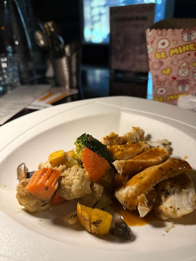 A turkey meal complete with gravy served during the Thanksgiving scene in the film Eat, Pray, Love. Nour Ibrahim / The National