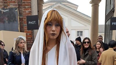 A dramatic white, almost ghostly, look