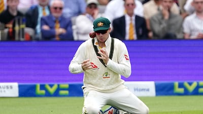 Australia's Steve Smith drops a Ben Stokes shot. PA