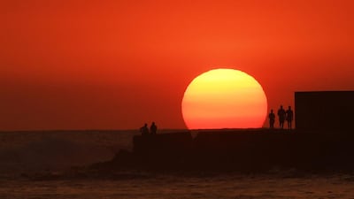 The sun sets at El Tunco beach in La Libertad south of San Salvador. Marvin Recinos / AFP Photo
