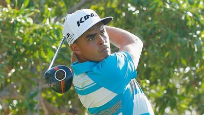 Rickie Fowler of the United States watches a tee shot during a practice round prior to the start of the Abu Dhabi HSBC Golf Championship at Abu Dhabi Golf Club on January 19, 2016 in Abu Dhabi, United Arab Emirates. Scott Halleran/Getty Images