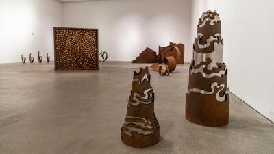 Emirati artist and designer Azza Al Qubaisi's exhibition at Leila Heller Gallery, Between the Dune Lines, is a sculptural wonderland of scale, intricacy and sophistication.