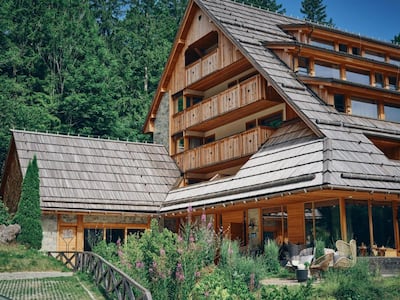 The exclusive Vila Planinka is surrounded by the Alps. Photo: Vila Planinka