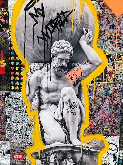 The property is scattered with intriguing works of art. Photo: Maya Kayali