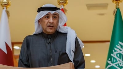 Jasem Al Budaiwi at the GCC General Secretariat in Riyadh, Saudi Arabia, as he takes up post of secretary general. Photo: Kuna