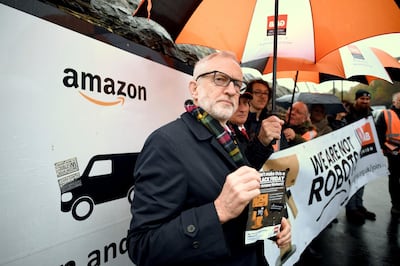 Amazon has come under fire from politicians and trade unions over the treatment of its workers. AP