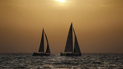 Depending on the boat's handicap, start times are staggered between 5pm and 5.45pm. Chris Whiteoak / The National