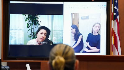 Depp listens as Pennington testifies about what his lawyer yesterday called a 'photo shoot'. AFP