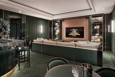 Cinema room.Fonteyn House in Knightsbridge. Photo: Caudwell & Alex Winship