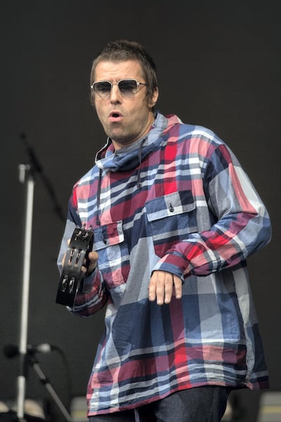 Liam Gallagher performs at Glastonbury in June. AFP