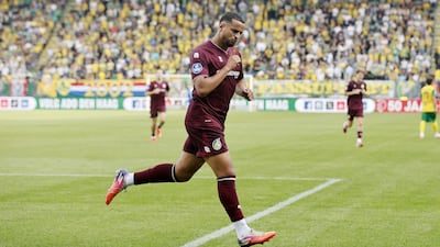 Mohamed Ihattaren celebrates scoring a spectacular goal for Fortuna Sittard against ADO Den Haag on Saturday. Getty Images