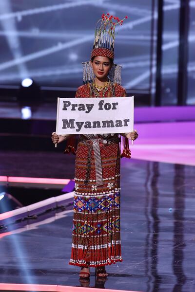 Miss Myanmar Thuzar Wint Lwin won the Best National Costume at the Miss Universe pageant. AFP