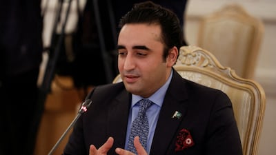 Foreign Minister Bilawal Bhutto Zardari at a meeting in Moscow on January 30. Reuters