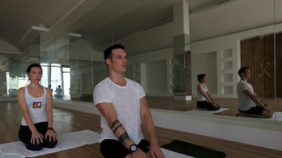 Kapalbhati Breathing (Breath of Fire): Improves oxygenation to the body. Rids the body of toxins, strengthens the nervous system. Massages and increases circulation to the abdominal organs and muscles. Energises and revitalises the body, strengthens the abdomen. Helps bring mental clarity and alertness, improves digestion. Good for emphysema and other respiratory ailments. Regulates high blood pressure and cures anaemia. Ravindranath K / The National